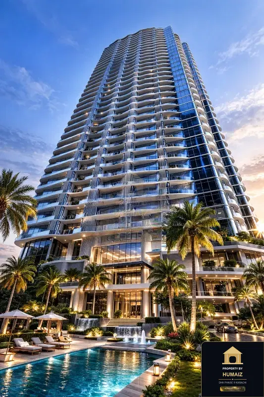 1-Bedroom Luxury Apartment (Sea Facing, 2 Bath, Suite 103) at HMR Waterfront For Sale in DHA Phase 8 Karachi — Photograph 9