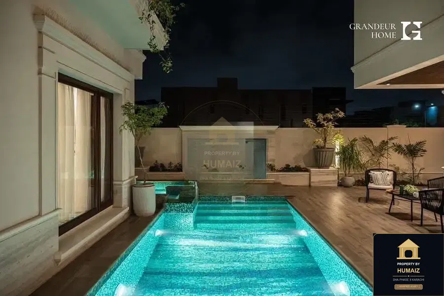 1,000 Sq. Yd. 7-Bedroom Luxury Villa (Private Pool, Residence 2) in Zone A For Sale in DHA Phase 8 Karachi — Photograph 2