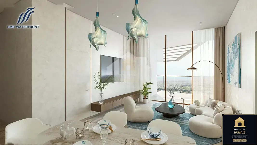 1-Bedroom Luxury Apartment (1 Bath, Suite 106) at HMR Waterfront For Sale in DHA Phase 8 Karachi — Property by Humaiz Architectural Asset