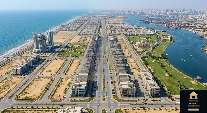300 Sq. Yd. Residential Plot (Boulevard Facing, Parcel 14) in Khayaban-e-Sahil For Sale in DHA Phase 8 Karachi — Property by Humaiz Architectural Asset