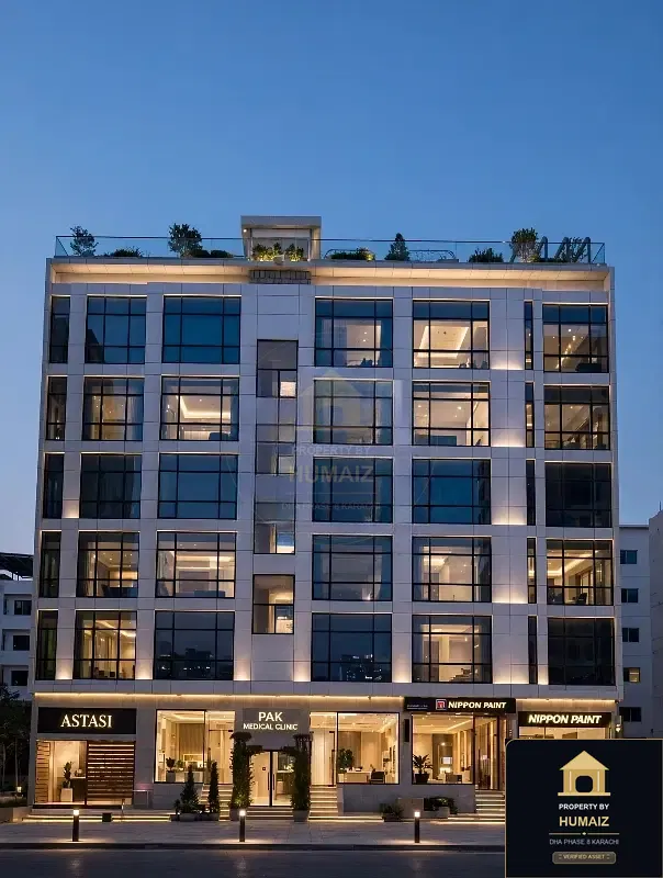 133 Sq. Yd. Commercial Retail Shop (Unit 2) on Al-Murtaza Commercial For Rent in DHA Phase 8 Karachi — Property by Humaiz Architectural Asset