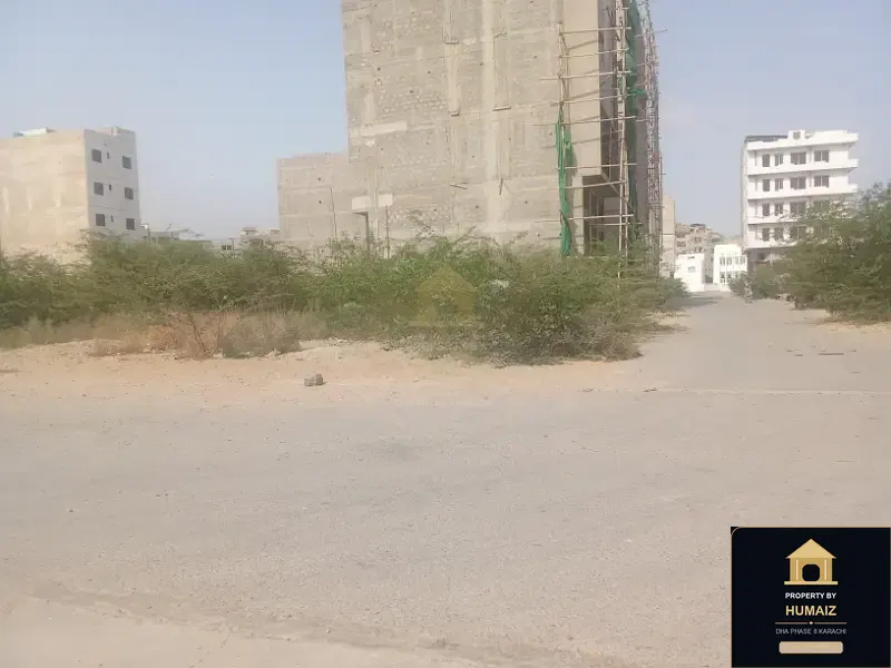 100 Sq. Yd. Commercial Plot (Corner, Parcel 57) on Peninsula Commercial For Sale in DHA Phase 8 Karachi — Property by Humaiz Architectural Asset