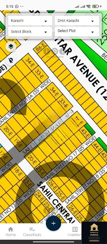 500 Sq. Yd. Residential Plot (West Open, Parcel 37) in Khayaban-e-Sahil For Sale in DHA Phase 8 Karachi — Property by Humaiz Architectural Asset