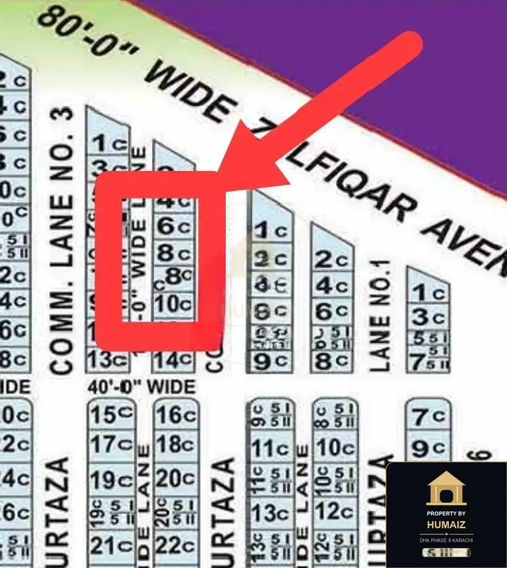 200 Sq. Yd. Commercial Plot (Parcel 17) on Al-Murtaza Commercial For Sale in DHA Phase 8 Karachi — Photograph 2