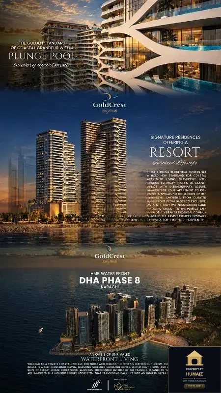 1-Bedroom Luxury Apartment (Private Pool, 2 Bath, Suite 2) at Emaar Oceanfront For Sale in DHA Phase 8 Karachi — Property by Humaiz Architectural Asset