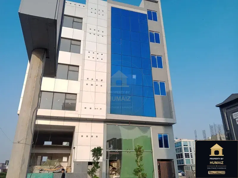 117 Sq. Yd. Corporate Office Space (Boulevard Facing, 1 Bath, Unit 1) in Khayaban-e-Shaheen For Rent in DHA Phase 8 Karachi — Property by Humaiz Architectural Asset