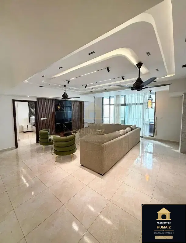 2-Bedroom Luxury Apartment (Sea Facing, 3 Bath, Suite 22) at Pearl Towers For Rent in DHA Phase 8 Karachi — Photograph 2
