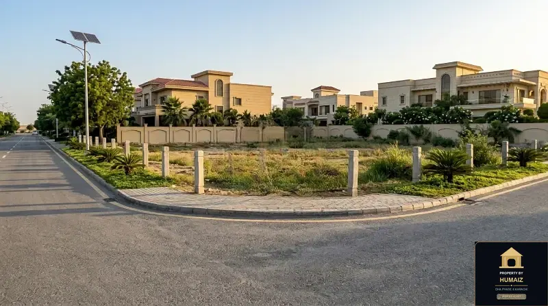 500 Sq. Yd. Residential Plot (Parcel 14) in Zone E For Sale in DHA Phase 8 Karachi — Property by Humaiz Architectural Asset