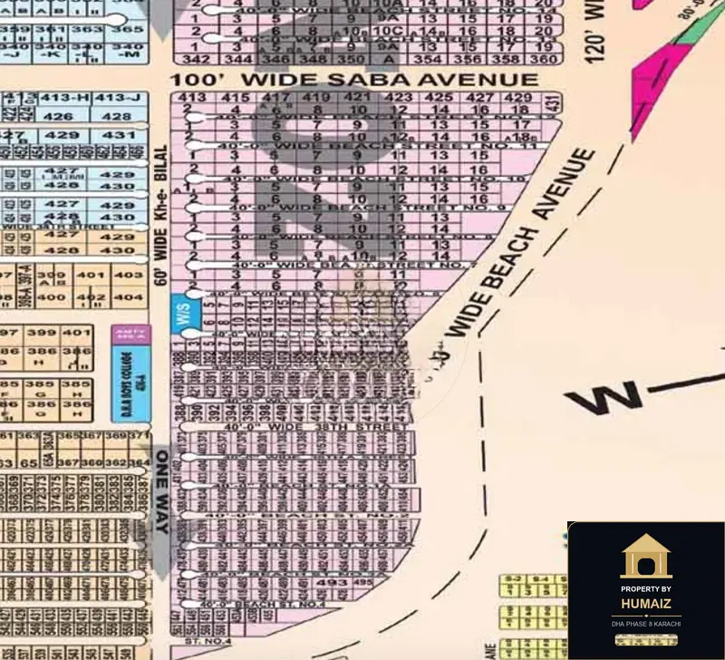 900 Sq. Yd. Residential Plot in Zone C For Sale in DHA Phase 8 Karachi — Property by Humaiz Architectural Asset