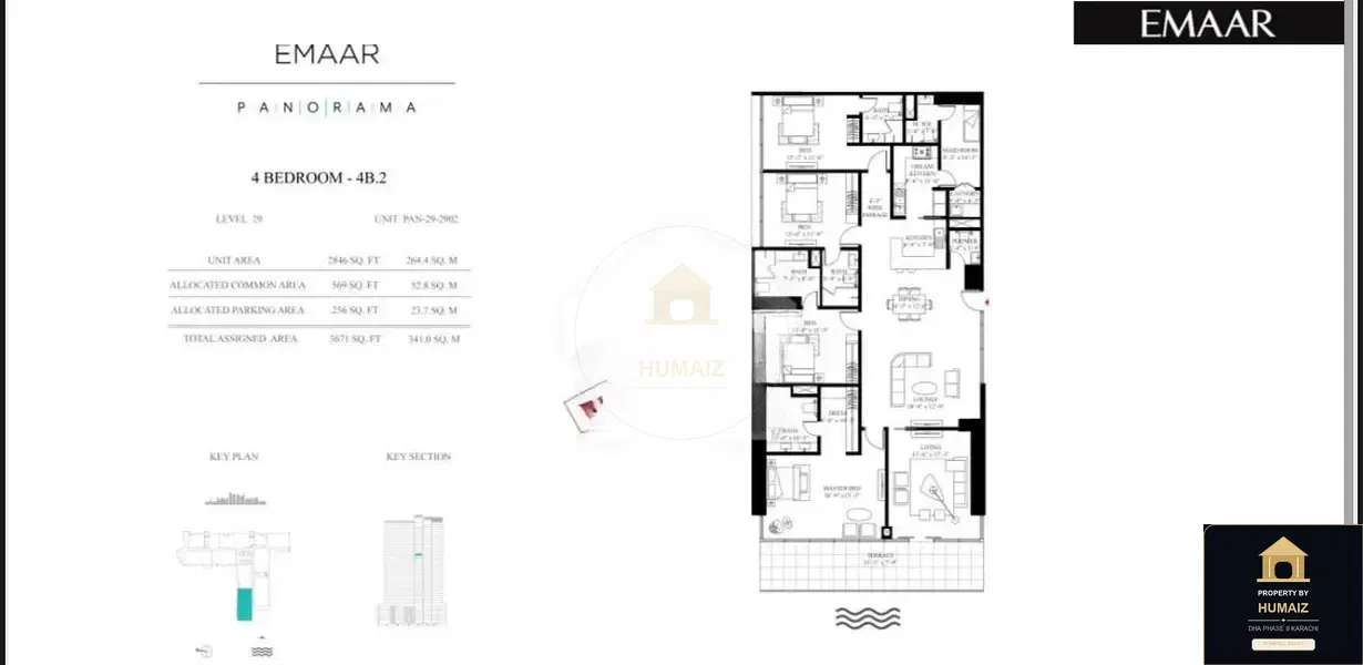 4-Bedroom Luxury Apartment (6 Bath, Suite 1) at Panorama For Sale in DHA Phase 8 Karachi — Photograph 6