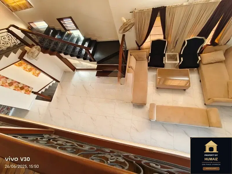 500 Sq. Yd. 6-Bedroom Luxury Villa (Basement, 6 Bath, Residence 3) in Zone A For Sale in DHA Phase 8 Karachi — Property by Humaiz Architectural Asset