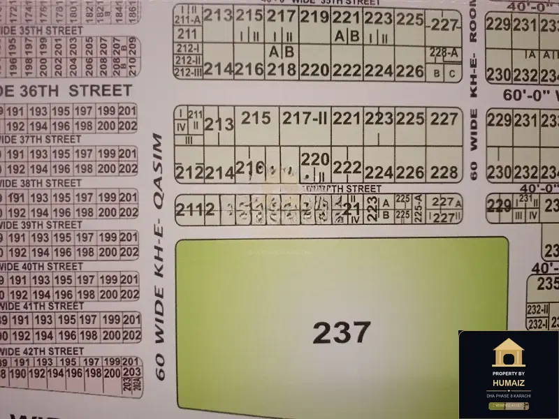 500 Sq. Yd. Residential Plot (Parcel 14) in Zone A For Sale in DHA Phase 8 Karachi — Property by Humaiz Architectural Asset