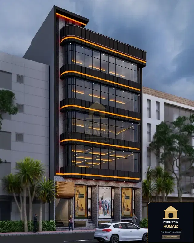 178 Sq. Yd. Commercial Retail Shop on Al-Murtaza Commercial For Sale in DHA Phase 8 Karachi — Property by Humaiz Architectural Asset
