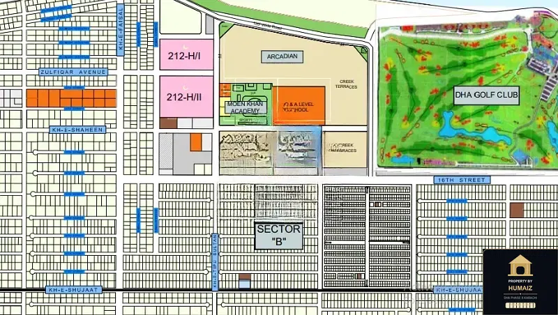200 Sq. Yd. Commercial Plot (Parcel 3) on Al-Murtaza Commercial For Sale in DHA Phase 8 Karachi — Property by Humaiz Architectural Asset