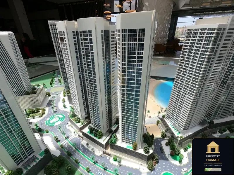 3-Bedroom Luxury Apartment (Corner, 3 Bath, Suite 4) at HMR Waterfront For Sale in DHA Phase 8 Karachi — Photograph 4