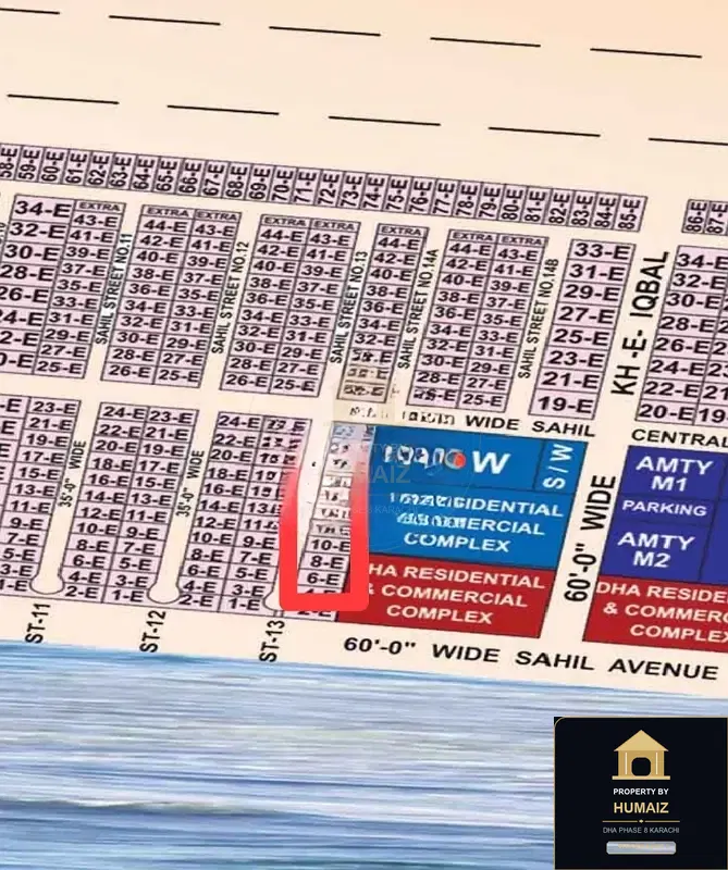 300 Sq. Yd. Residential Plot (Parcel 33) in Khayaban-e-Sahil For Sale in DHA Phase 8 Karachi — Property by Humaiz Architectural Asset