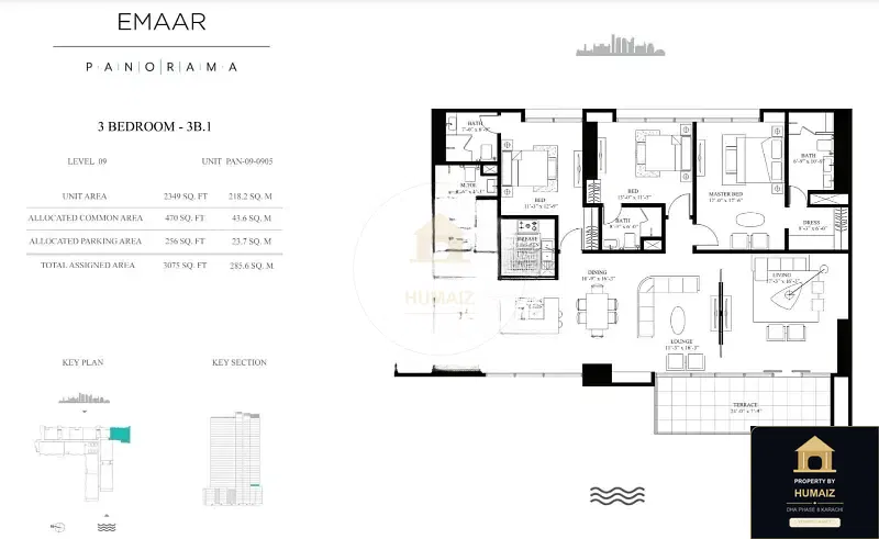 3-Bedroom Luxury Apartment (Sea Facing, 3 Bath, Suite 6) at Panorama For Sale in DHA Phase 8 Karachi — Photograph 3