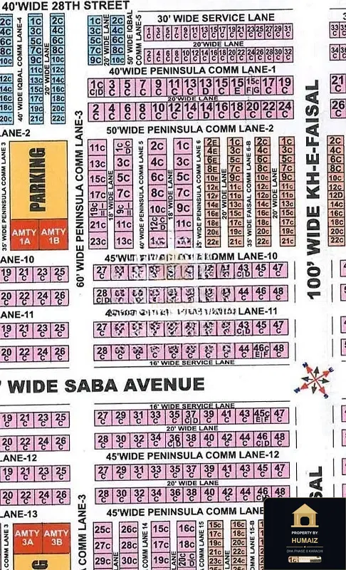 100 Sq. Yd. Commercial Plot (Parcel 67) on Peninsula Commercial For Sale in DHA Phase 8 Karachi — Photograph 3