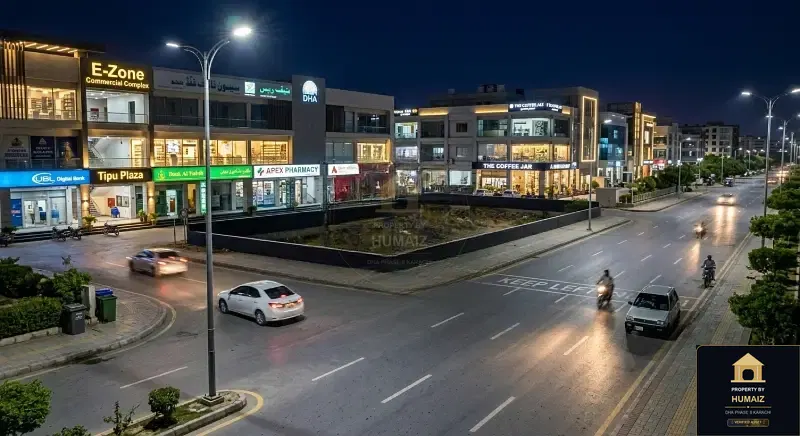 400 Sq. Yd. Commercial Plot (Boulevard Facing, Parcel 7) on Al-Murtaza Commercial For Sale in DHA Phase 8 Karachi — Property by Humaiz Architectural Asset