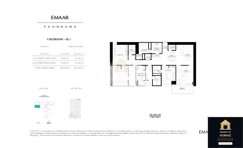 4-Bedroom Luxury Apartment (Sea Facing, 6 Bath, Suite 2) at Panorama For Sale in DHA Phase 8 Karachi — Photograph 44