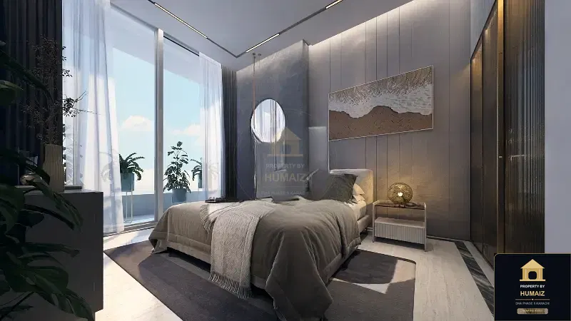 1-Bedroom Luxury Apartment (Sea Facing, 1 Bath, Suite 83) at HMR Waterfront For Sale in DHA Phase 8 Karachi — Property by Humaiz Architectural Asset
