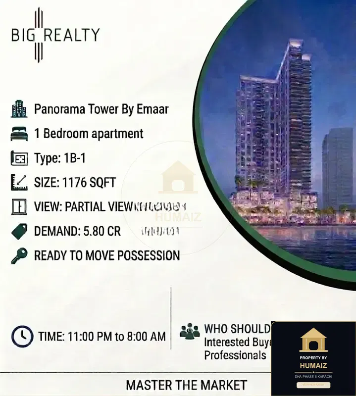 1-Bedroom Luxury Apartment (Private Pool, 2 Bath, Suite 23) at Panorama For Sale in DHA Phase 8 Karachi — Photograph 2
