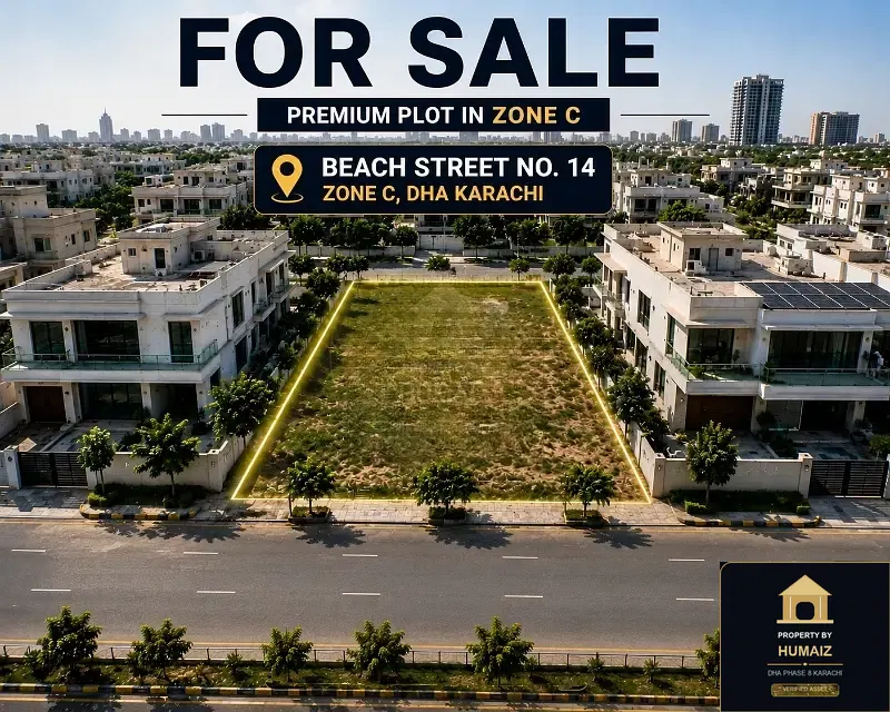 500 Sq. Yd. Residential Plot (Parcel 12) in Zone A For Sale in DHA Phase 8 Karachi — Property by Humaiz Architectural Asset