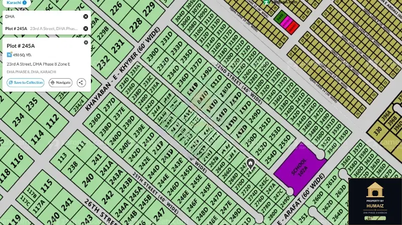 500 Sq. Yd. Residential Plot (Parcel 126) in DHA Phase 8 For Sale in DHA Phase 8 Karachi — Property by Humaiz Architectural Asset
