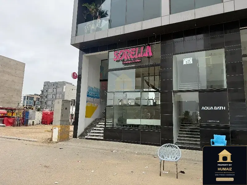 222 Sq. Yd. Commercial Retail Shop on Zulfiqar Commercial For Rent in DHA Phase 8 Karachi — Property by Humaiz Architectural Asset