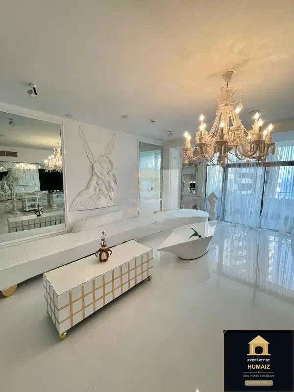 4-Bed Luxury Penthouse (Sea Facing, 5 Bath, Suite 2) at Pearl Towers For Rent in DHA Phase 8 Karachi — Property by Humaiz Architectural Asset