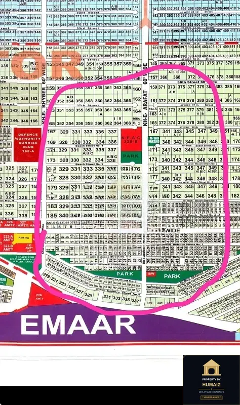 1,000 Sq. Yd. Residential Plot (Parcel 50) in DHA Phase 8 For Sale in DHA Phase 8 Karachi — Property by Humaiz Architectural Asset