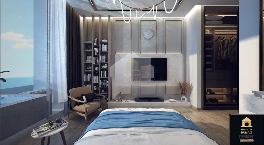3-Bedroom Luxury Apartment (Corner, 4 Bath, Suite 62) at HMR Waterfront For Sale in DHA Phase 8 Karachi — Photograph 5