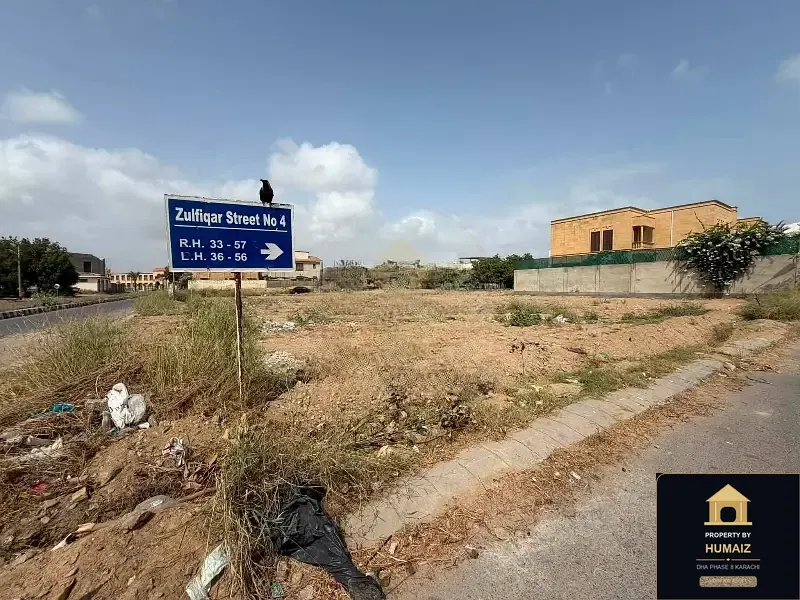 500 Sq. Yd. Residential Plot (West Open, Parcel 9) on Zulfiqar Commercial For Sale in DHA Phase 8 Karachi — Property by Humaiz Architectural Asset