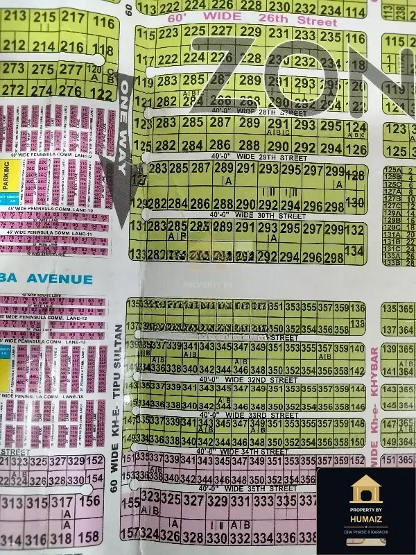 1,000 Sq. Yd. Residential Plot (Parcel 13) in Khayaban-e-Tipu Sultan For Sale in DHA Phase 8 Karachi — Property by Humaiz Architectural Asset